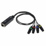 Stairville RJ45 / 4x XLR male 4x DMX XLR 3-pin male